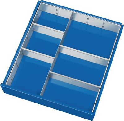 Schubladenunterteilungsmaterial Front-H.ab 180mm 1 Trenn- u.4 Steckw.PROMAT