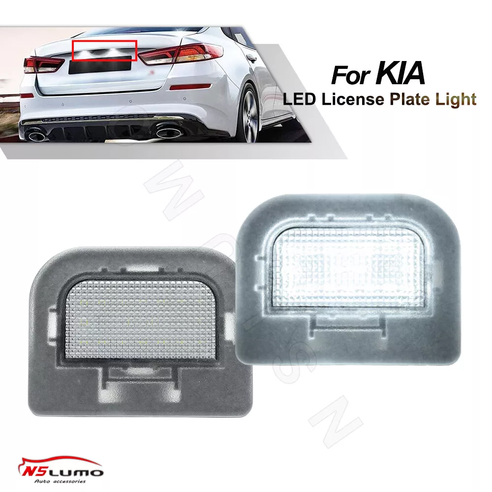 6500K White LED License Plate Lights For 2016 2020 Kia Optima 2023