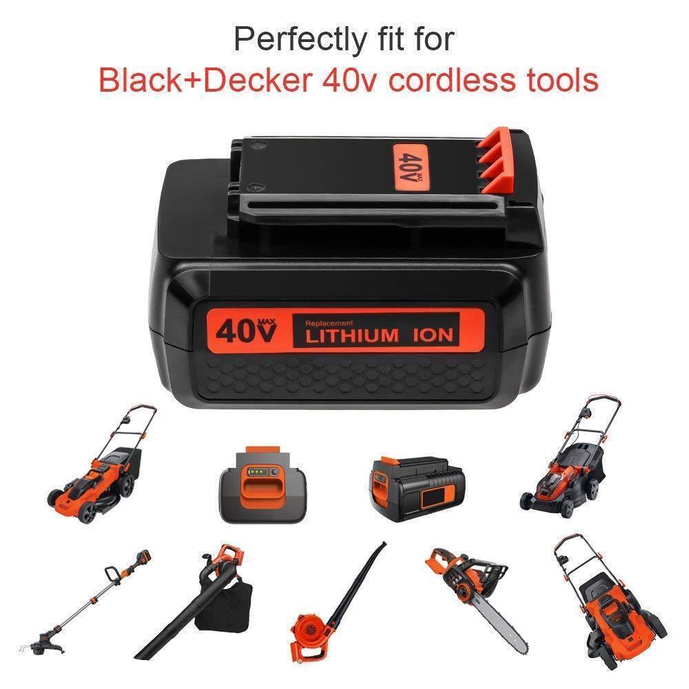 40V MAX Lithium-Ion Battery For BLACK+DECKER Tools - Replaces LBX2040, LBXR36, LSW36