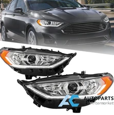 For 2017-2020 Ford Fusion Headlights Headlamps Halogen w/ DRL Left Right