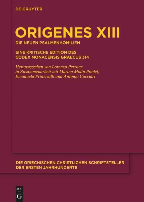 Thumbnail - Die Neuen Psalmenhomilien Origenes Buch Issn Hc Runder Rücken