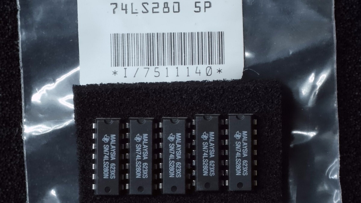 Lot De 5 Circuits Intégrés SN74LS280N Texas Instruments - Neufs Emballage D'origine