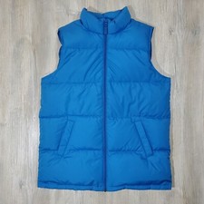 Lands End Kids Youth Blue Quilted Down Feathers Filled Puffer Vest - XL 18-20