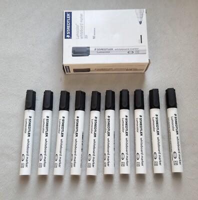 Staedtler Lumocolor Whiteboardmarker schwarz 2,0 mm Kugelspitze schwarz - 10er Box
