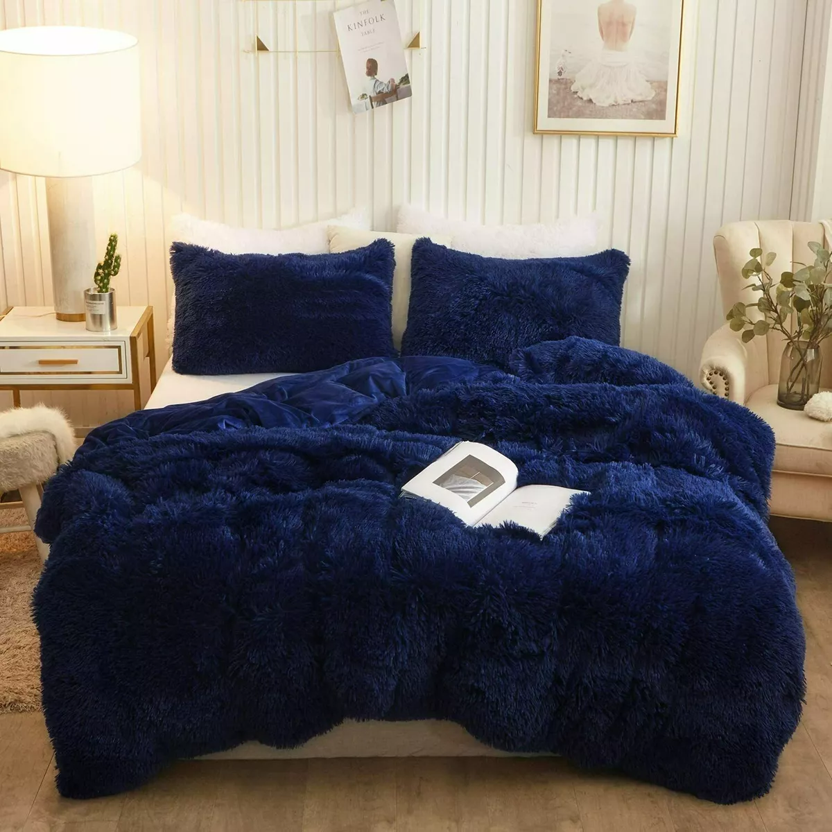 Faux fur king pillow cheap shams