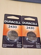 2 Packs DURACELL CR2430 ECR2430 3V Coin Cell Lithium Battery EXP. 03/2032