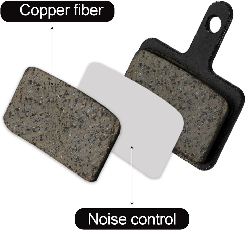 4 Pares Pastillas Freno Bicicleta, Resina Semimetálica Bicicleta Pastillas Freno Disco Repuesto... Foto 4 de 4