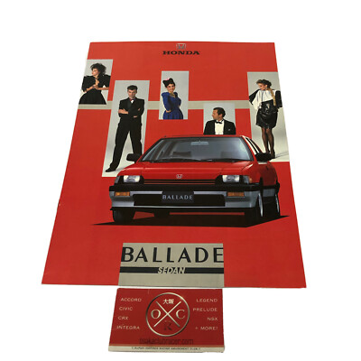 83-87 Honda Ballade Brochure Catalog JDM Rare OEM 85 86 3G Civic