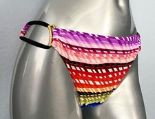 Trina Turk Nwt Side String Loop Prismatic Hipster Swim Bikini Bottom 12