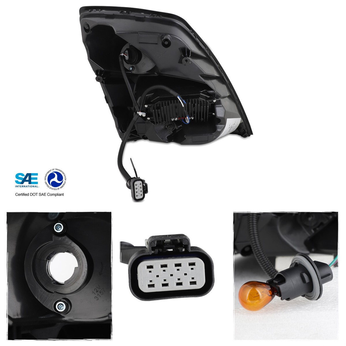For 14-17 Volvo VNL Truck Black LED High/Low Beam Headlight Driver  