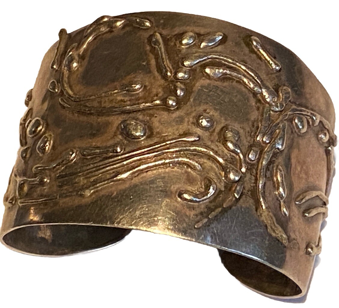 LARGE SILVER STUDIO ARTISAN REPOUSSÉ BRUTALIST MO… - image 9