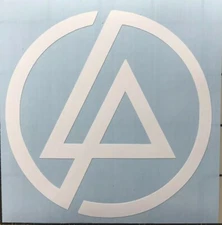 Linkin Park Logo White Vinyl Decal Sticker - Windows Car Truck Bumper Laptops 
