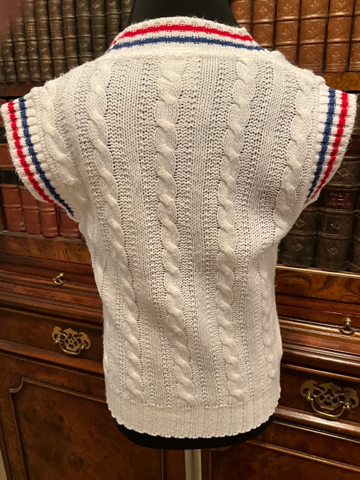 Vintage Mothercare White Tank Vest Cricket Top - 90-100cm (approx 2-3 Years) image 2