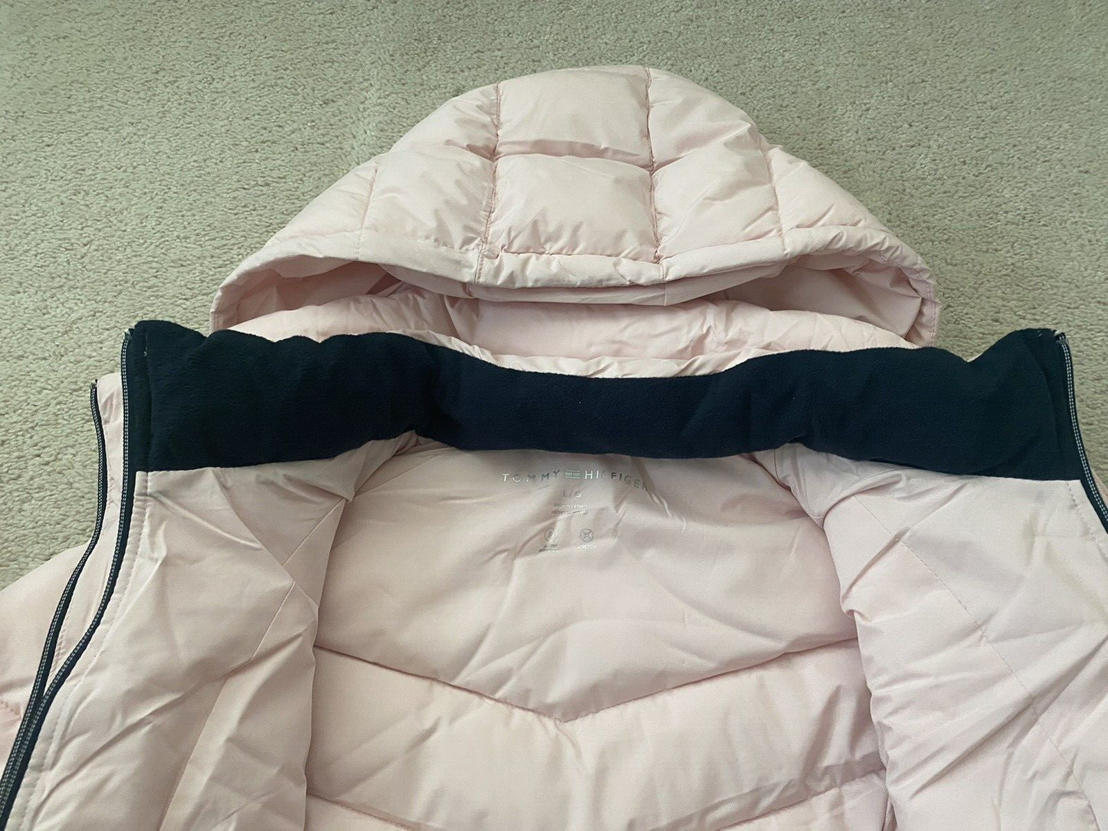 NWT Tommy Hilfiger Ladies' Belted Puffer Pink  Jacket  Size L image 7