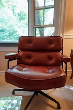 Vintage Herman Miller Eames Time Life Lobby Chair in Cognac Leather 2x Available