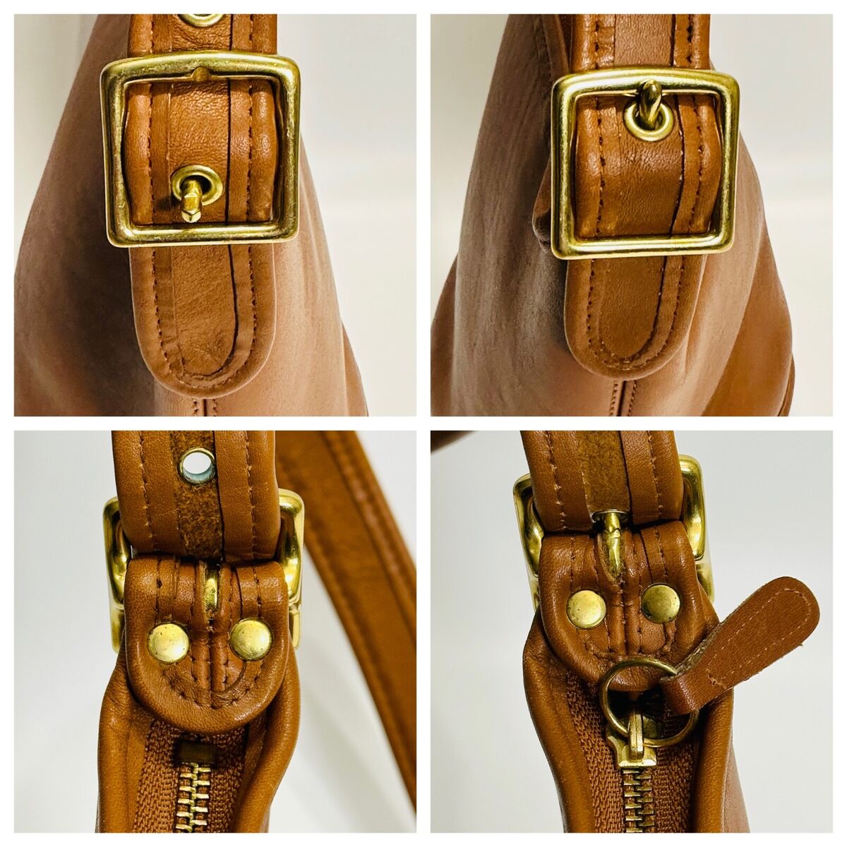 COACH #9019 Vtg Maggie Duffle Bucket Bag British Tan Leather COACH #9019 Vtg Maggie Duffle Bucket Bag British Tan Leather