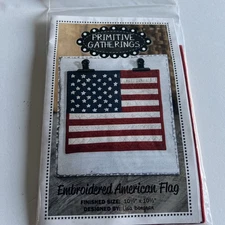 Primitive Gatherings Embroidered American Flag Kit 