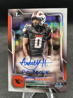 2025 Bowman U Chrome - #BCA-AH White Refractor Auto Anthony Hankerson /15 