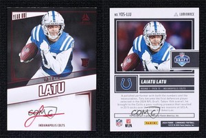 2024 Panini Luminance Year One Signatures RPS Red Laiatu Latu Rookie Auto RC