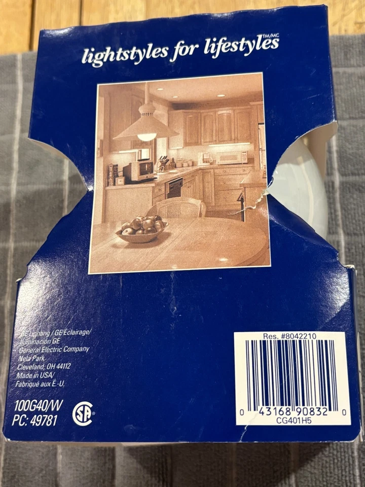 GE - 100-Watt Soft White Frosted - G40/W Globe Lifestyles Lightbulb - PC:49781 - Image 2 of 4