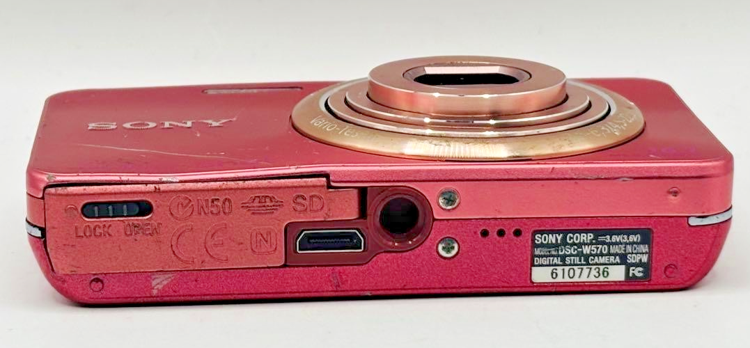 SONY Cyber-shot DSC-W570 Pink 5x Zoom 16.1 MP Digital Camera