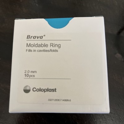 1 New Box of 10 Coloplast Brava Moldable Rings 2'' Size 2.0mm Expires  28 or  29