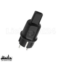 Vollgummi Illu Stecker - Schwarz - FüR Lichterkette (Mit Schutzkontakt) IP44