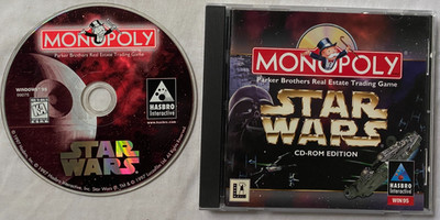 Star Wars Monopoly (PC CD, 1997) CIB with Manual Good Condition
