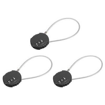 3Pcs 7.8'' Small Combination Lock 3 Digit Padlock for Gym Locker