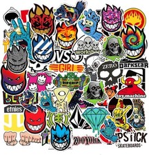 100Pcs Skateboard Stickers Cool Waterproof Stickers for Laptop Water Bottle S...
