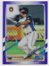 2021 Topps Chrome Purple Refractor Yuma Imagawa RC /299 #87