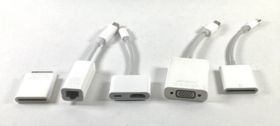 Lot Of 5 Phone Adapter Cables Lightning SD Card USB Apple Unbranded
