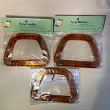 Purse Handles Dritz Sassy Bags Bag Boutique 3 Sets Of 2 Amber Plastic  NEW