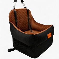 Dog Booster Car Seat for Small/Medium Dogs up to 35 lbs 7” Elevated Pet Car Sea