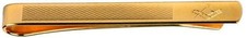 David Van Hagen Mens Masonic Engraved Tie Slide - Gold