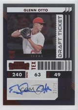2022 Chronicles Contenders Rookie Ticket Draft Red /75 Glenn Otto #22 Auto 8d2