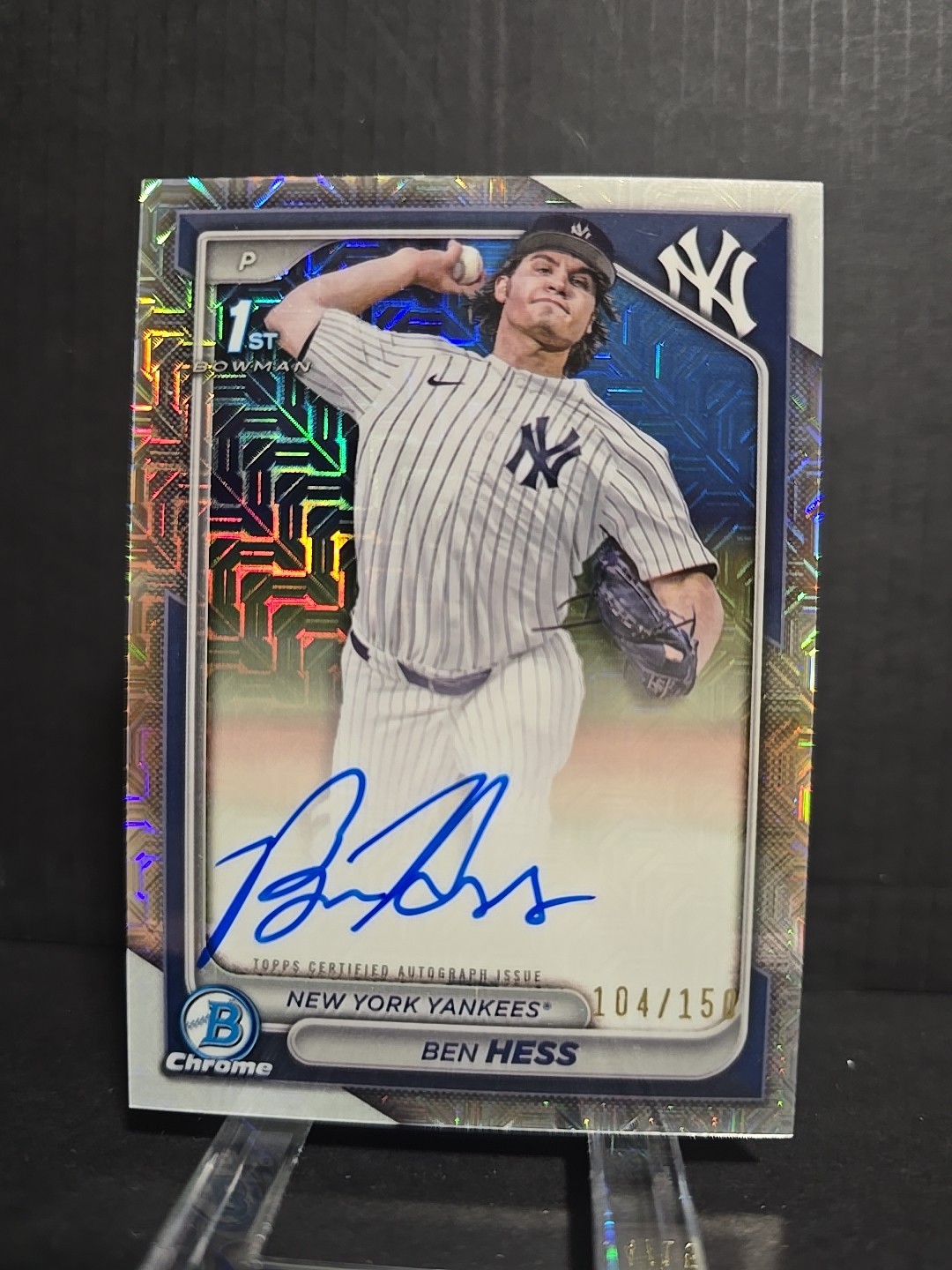 2024 Bowman Draft - Chrome Autograph Ben Hess #CPA-BH 1st Bowman HTA Choice /150