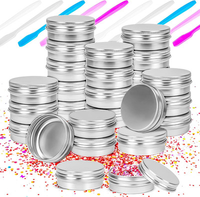 24 Pack 0.5Oz Tin Jars, 15Ml Metal Tin Cans, 1/2 Ounce Aluminum Tin Can Jar