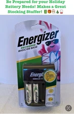 Energizer RECHARGE Battery Charger•AA•AAA•Charge w/USB 2or4 at a time•2 AA incld