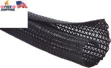 10Ft 1 4 Inch Cord Protector Split Cable Sleeve Wire Loom Tubing Black