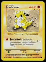Sandshrew 62/102 Base Set Shadowless Common