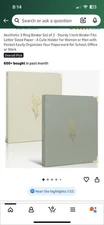 Aesthetic 3 Ring Binder Set of 2 - Sturdy 1 Inch Binder Fits Letter Sized Pap...