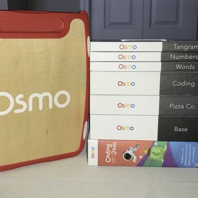 Osmo Learning System Lot: Tangram Numbers Words Coding Pizza Co. + Base