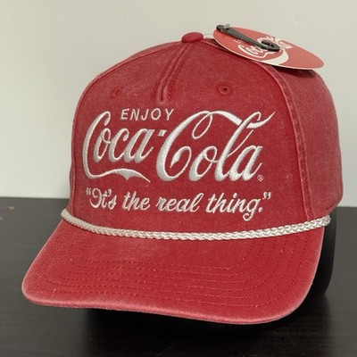 Coca Cola Snapback Hat Red Adult Rope Cap ''Its the Real Thing'' Coke NEW!