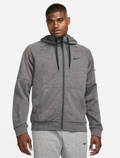 NEW Nike Therma-Fit Full Zip Hoodie Dark Heather Gray Mens Size Small CU6231-071