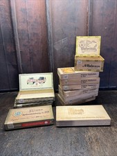 Konvolut Sammlung Zigarrenbox Holzk&auml;stchen und Asbach Uralt Holzkasten