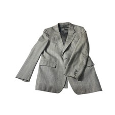 VTG Aquascutum Men's 42R Gray Blue Glen Plaid Wool Sport Coat Blazer Ivy England