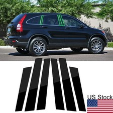 6pcs Glossy Black Pillar Posts Window Door Covers Trim For 2007-2011 Honda Cr-v 6pcs Glossy Black Pillar Posts Window Door Covers Trim For 2007-2011 Honda Cr-v