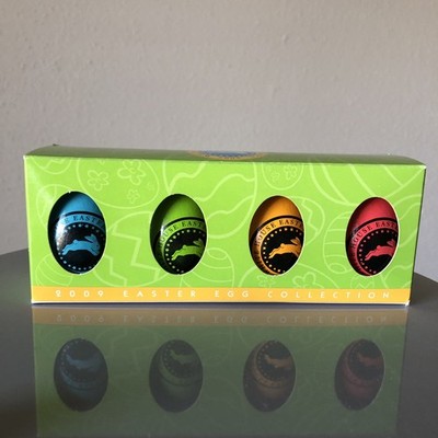 White House Presidential Set 4 Wooden Easter Eggs Obama Signatures New
