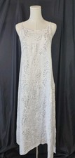 Lungo L'Arno Asymmetrical White Linen Midi Dress Small